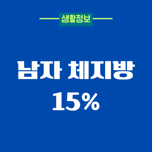 남자 체지방 15%, 직접 경험해보니 생각보다 다르더라구요