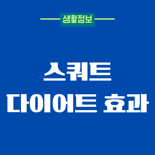 스쿼트 다이어트 효과, 꾸준히 해보니 몸이 다르더라