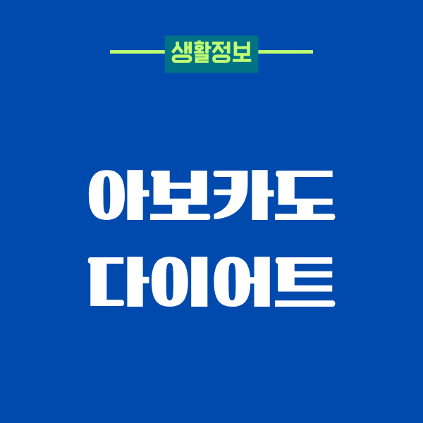 아보카도 다이어트, 나한테 딱 맞는 방식이었어요