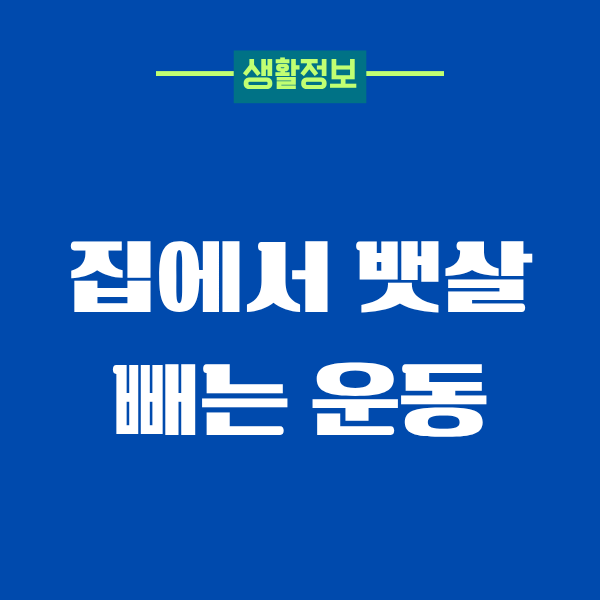 집에서 뱃살 빼는 운동, 제가 직접 해보고 변화한 이야기
